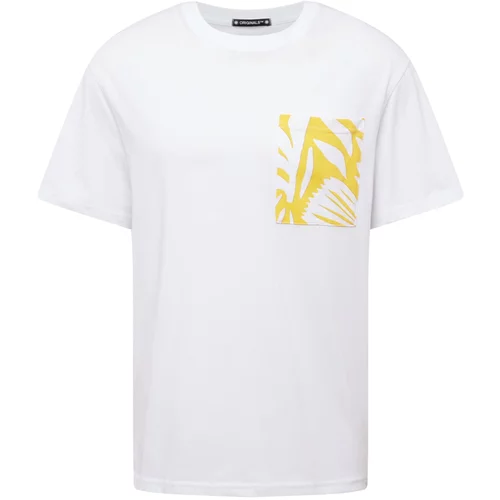 Jack & Jones Majica 'Marbella' svetlo rumena / bela