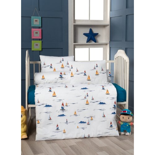 Lessentiel Maison posteljina za bebe Sail , 100x150cm, Bela Cene