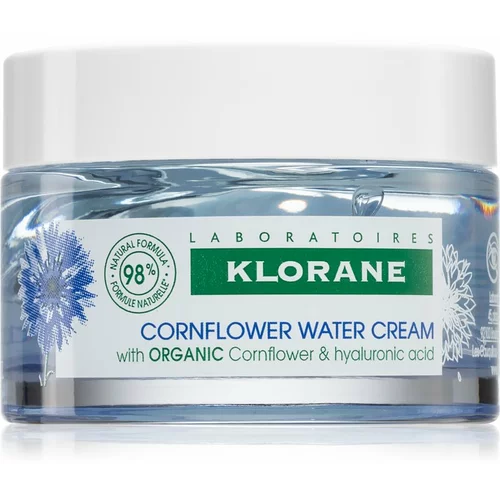 Klorane cornflower water cream gel za obraz za vse tipe kože 50 ml za ženske