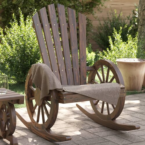 VidaXL Stolica za ljuljanje Adirondack od masivne jelovine Slike