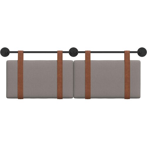  Držeće uzglavlje Zidne Sivo-smeđa 150 x 55 x 5 cm Antikni PU Slike