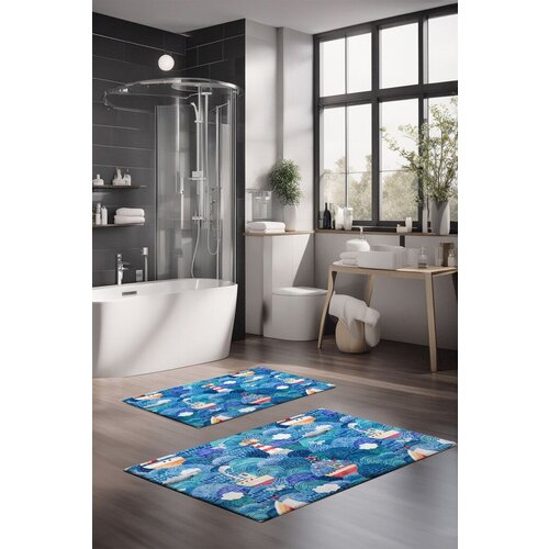 Lessentiel Maison set prostirki za kupatilo CT-5291, 2 komada, plava Cene