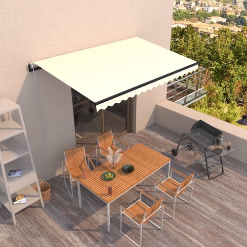 VidaXL Avtomatsko zložljiva tenda 450x300 cm krem Slike