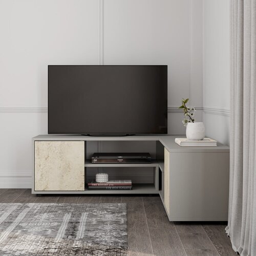 Kalune Design polica za TV rosa - grey, travertine greytravertine tv stand Slike