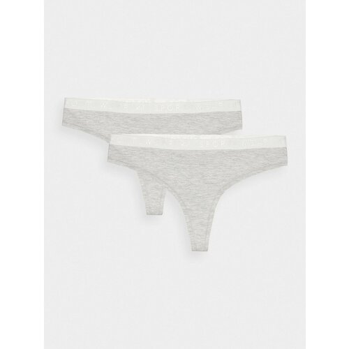 4f Women's Underwear Panties (2 Pack) - Grey Cene