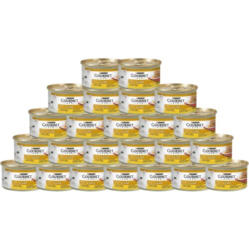 Purina gourmet Vlažna hrana za mačke Gold Savoury Cake, Piletina i šargarepa, 85g x24 Slike