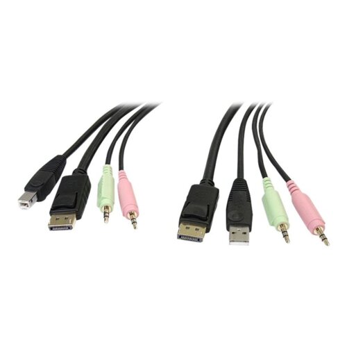 StarTech.com DP4N1USB6 KVM kabel Crno 1,829 m Cene