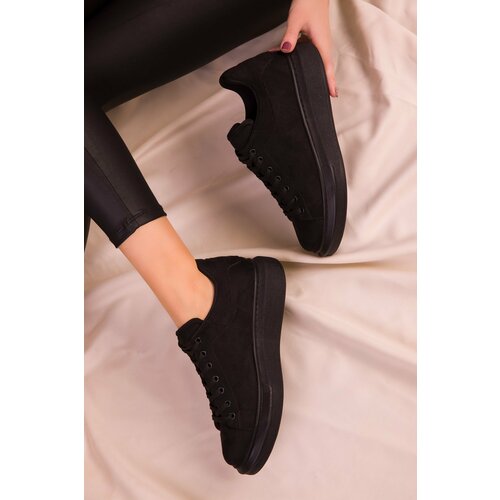 Soho Women's Black Suede Sneakers 15732 Cene