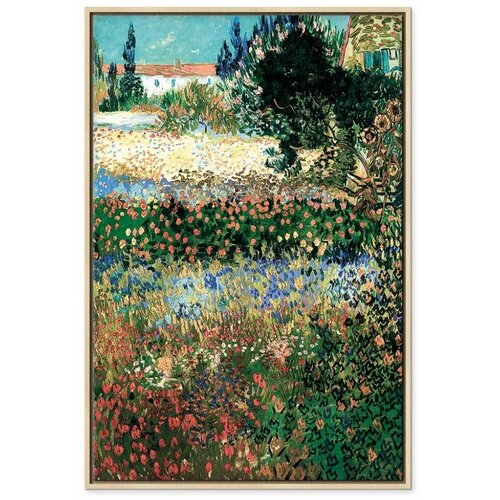  Slika - Vincent van Gogh – Blossoming Garden 40x60 U prirodnom drvenom okviru Cene