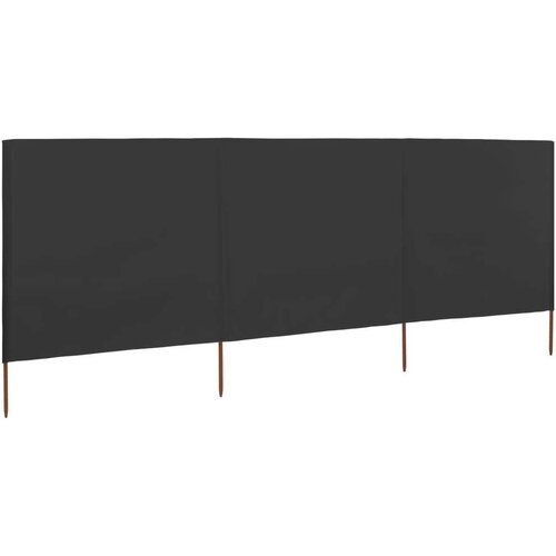  Vjetrobran s 3 panela od tkanine 400 x 120 cm antracit Cijene