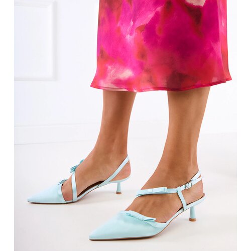 Gemre Green pumps with bows and open heel Meliw Cene
