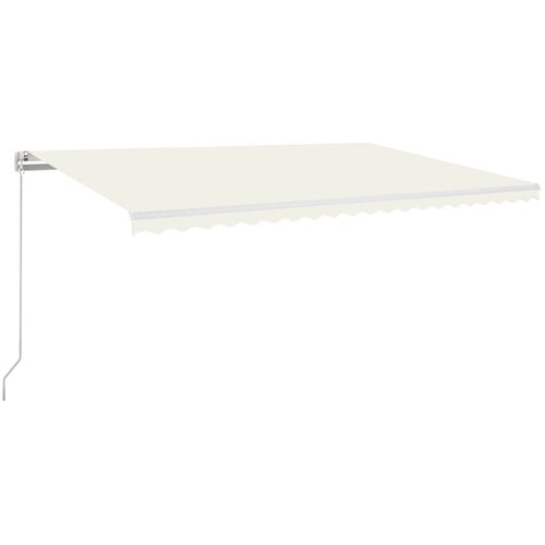 vidaXL Ročno zložljiva tenda z LED lučmi 500x300 cm krem, (20743208) Cene