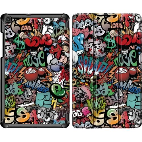 NIKCORP Ovitek za Samsung Galaxy Tab A 8.0 T295 T290, magnetni preklopni etui s funkcijo stojala in vzorcem Graffiti, modernturn, (5000139245) Cene