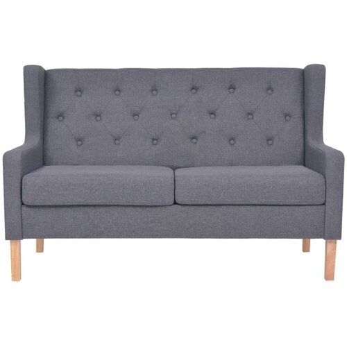  2-dijelni set sofa od tkanine sivi Slike