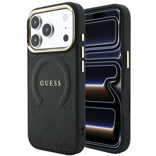 SAS CG MOBILE Maska Guess Saffiano Peony & Ring MagSafe za iPhone 17 Pro Max/ 18 Pro Max crna Cene