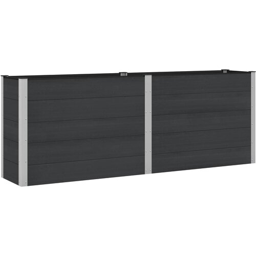 vidaXL Vrtna visoka greda Črna 250 x 50 x 91 cm, (5000287752) Cene