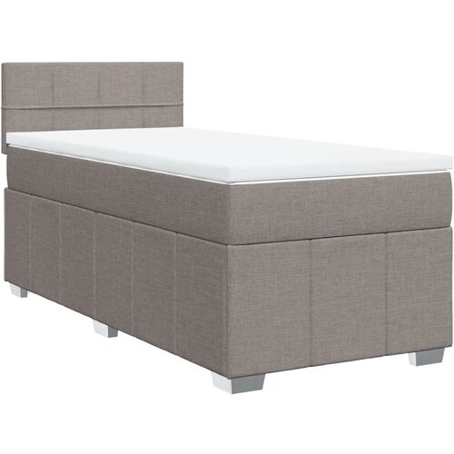 Maison Chic Box spring postelja - Vzmetna postelja z vzmetnico taupe 90x190 cm blago SL17676, (21882903) Cene
