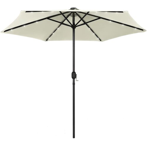  Vrtni suncobran LED s aluminijskim stupom 270 cm pijesak bijeli Cijene