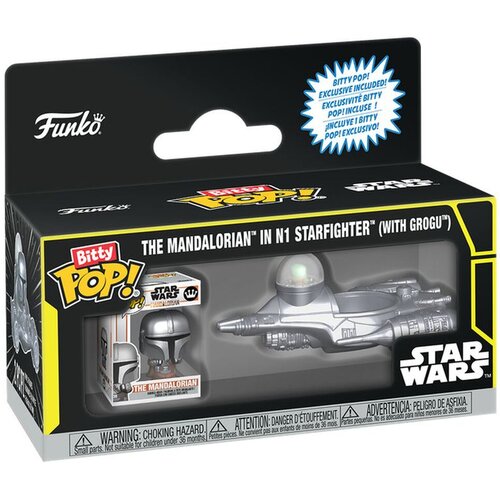 Funko Bitty Pop Figura Bitty POP Ride Star Wars The Mandalorian In N1 Starfighter With Grogu Slike