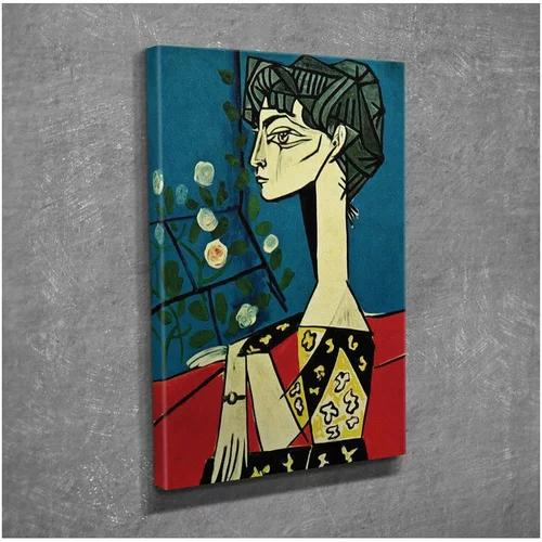 Vega Stenska reprodukcija na platnu Pablo Picasso Jacqueline with Flowers, 30 x 40 cm