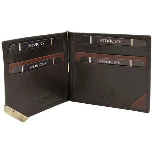 Fashionhunters Dark brown and brown men's wallet for banknotes