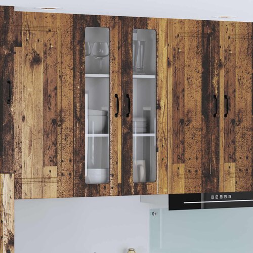  Zidni stakleni ormarić Lucca Staro drvo 60 x 31 x 100 cm Cene