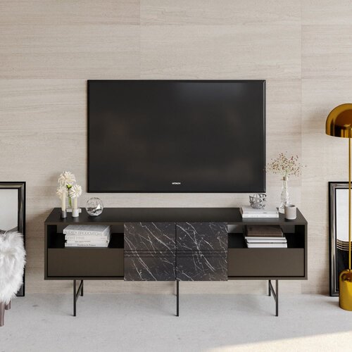 Woody Fashion TV polica Derin Black Slike