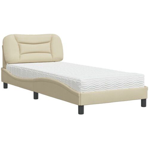 VidaXL Krevet s madracem krem 80 x 200 cm od tkanine Slike