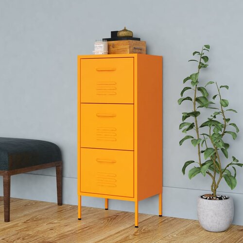 VidaXL Omara za shranjevanje gorčično rumena 42,5x35x101,5 cm jeklo Slike