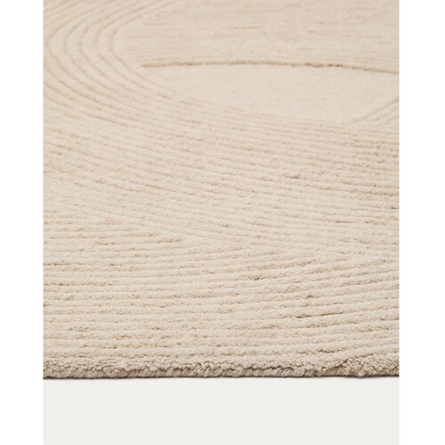 Kave Home Krem ručno rađen vunen tepih 160x230 cm Domm &amp;ndash; Slike