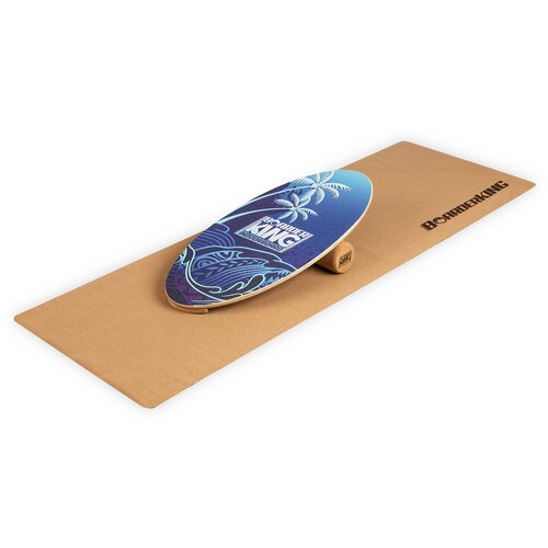 Boarderking Indoorboard Allrounder, ravnotežna deska, podloga, valj, les/pluta, naravna Cene