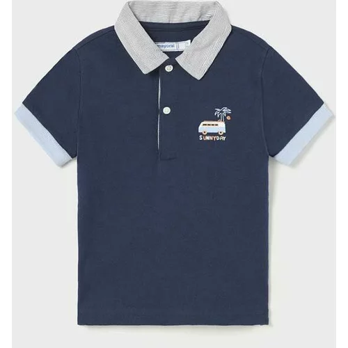 Mayoral Polo majica za bebe boja: tamno plava, s tiskom