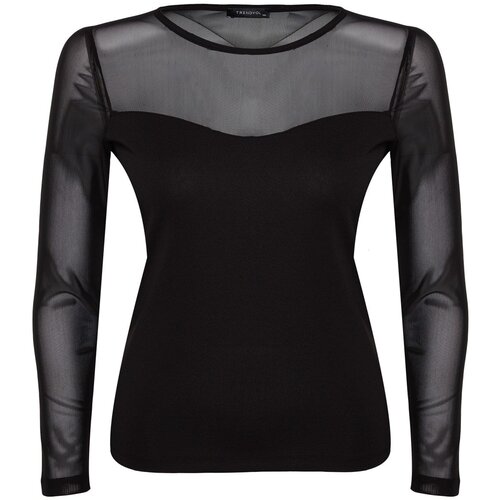 Trendyol Curve Plus Size Blouse - Black - Fitted Slike