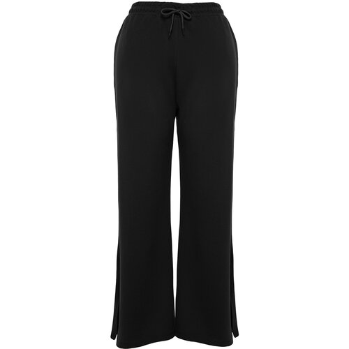 Trendyol Curve Black Slit Detailed, Fine Knitted Sweatpants Slike