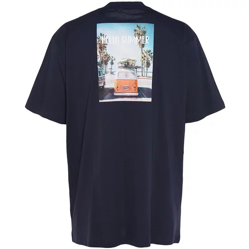 Trendyol Plus Size T-Shirt - Navy blue - Oversize