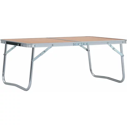 vidaXL Sklopivi stol za kampiranje smeđi aluminijski 60 x 40 cm