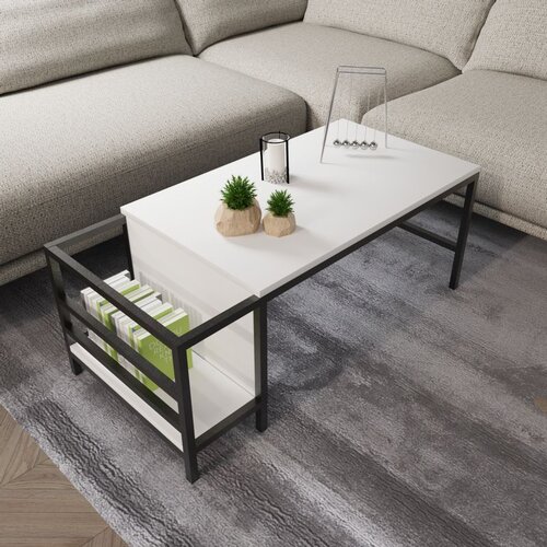 Hanah home Modern L761 White Coffee Table Cene