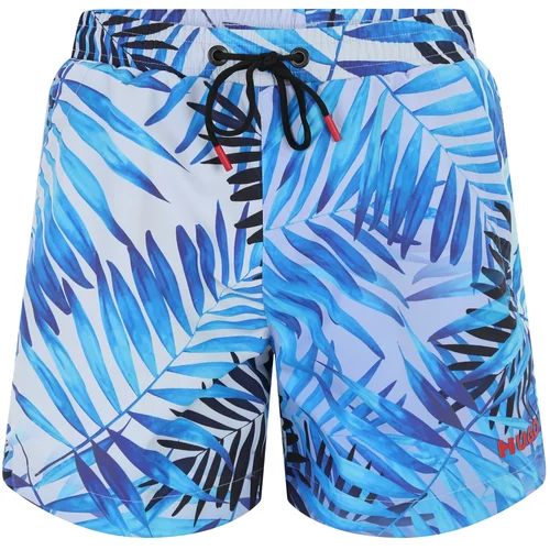 HUGO Red Surferske kupaće hlače 'CALALA' azur / pastelno plava / tamno plava / crvena