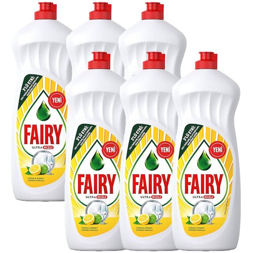 Fairy Deterdžent za ručno pranje posuđa, Lemon, 650ml, 6 komada Slike