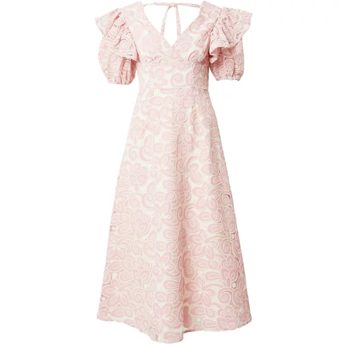 Dorothy Perkins Obleka svetlo roza / bela