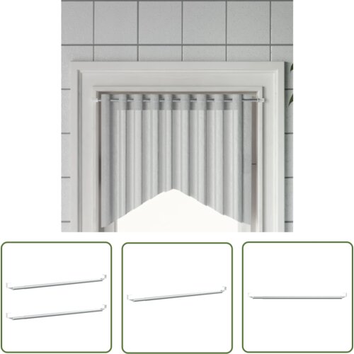  The Living Store Karnise 2 kosa bele in srebrne 40-60 cm aluminij - Karnisa, (21744342) Cene