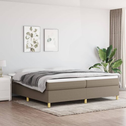  Okvir za krevet s oprugom smeđesivi 200x200 cm od tkanine Cene