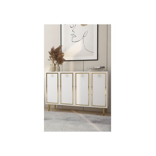 Hanah home komoda wolly KM120 white gold Slike