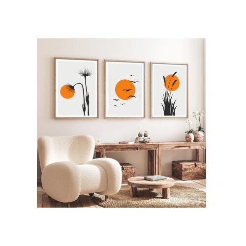 Wallxpert Uokvirena slika Huhu228, 30x40 cm, 3 dijela Slike