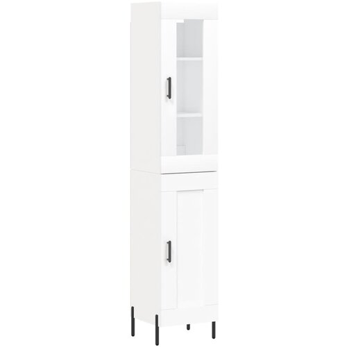 Maison Chic Visoka omara - Komoda - Predalnik bela 34,5x34x180 cm inženirski les, (21721742) Slike