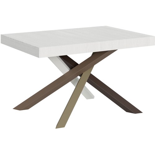 Itamoby   Volantis (90x120/224 cm) - bela, barva nog: bela, rjava - raztegljiva jedilna miza, (20843052) Cene