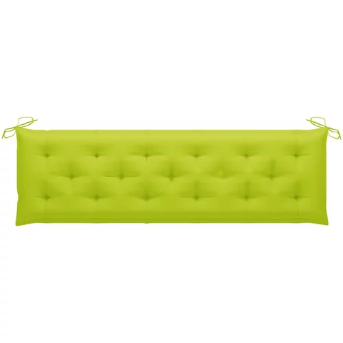 Jastuk za vrtnu klupu jarko zeleni 180 x 50 x 7 cm od tkanine