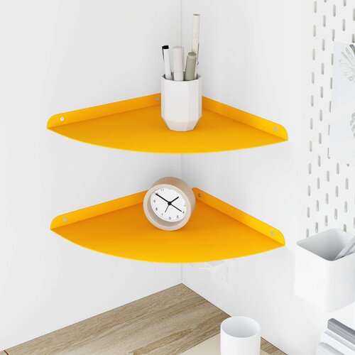  Lebdeća polica s policom s pohranom 2 pcs Žuta 30 x 30 x 2 cm Cijene