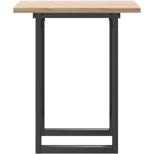  Blagovaonski stol O-oblika 70x70x75 5 cm od borovine i željeza Slike