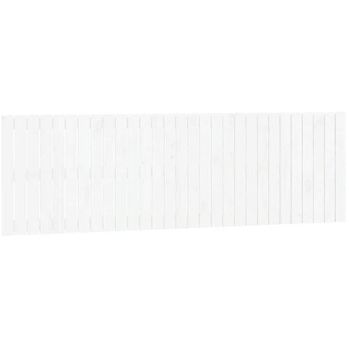  Zidno uzglavlje bijelo 185x3x60 cm od masivne borovine Slike